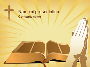 The Bible, prayer - Religious PPT template