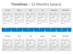 Il modello PPT cronologico per tutto l'anno di dicembre