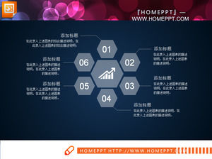 Translucent style company profile PPT chart