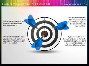Two beautiful 3D darts PPT material