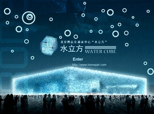 Water Cube Kolam Renang PPT Template Download