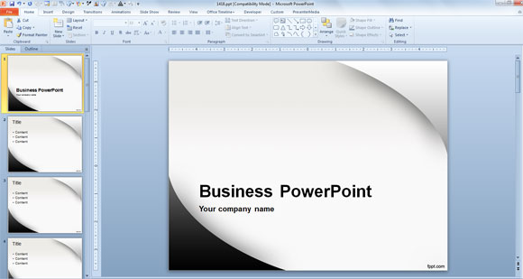 Geniş ekran şablonu PowerPoint boyutu
