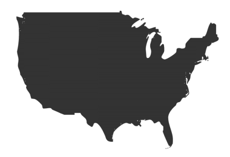 Powerpointのためのアメリカ カナダの地図