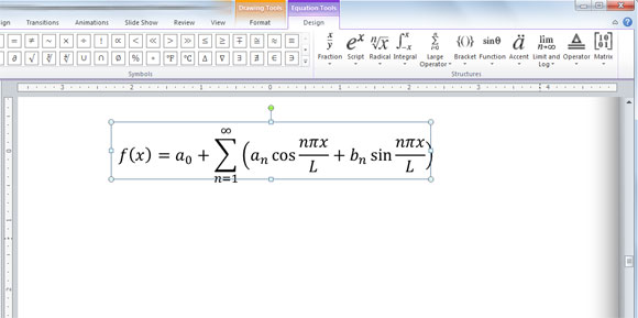 Как вставить формулу в презентацию powerpoint 2007