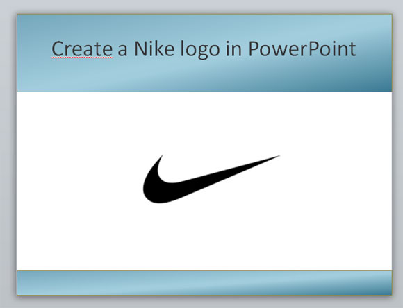 una de PowerPoint utilizando formas Nike