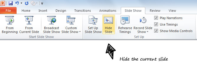 hiding slides powerpoint