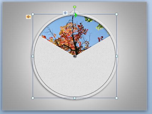 ภาพเคลื่อนไหวเปลี่ยนแปลงผล PowerPoint สปิน