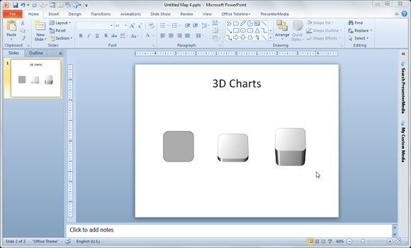 Как сделать 3д картинку в powerpoint