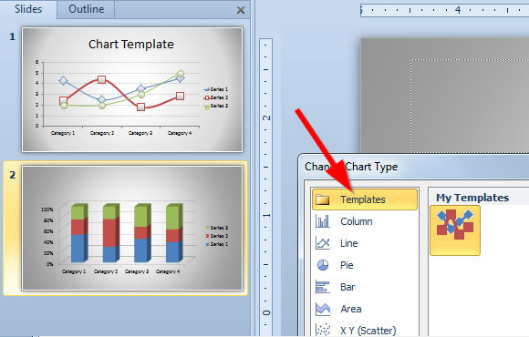 Диаграмма шаблона PowerPoint