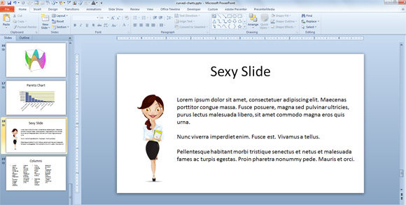 borde Recuerdo Infrarrojo Decorar sus presentaciones de PowerPoint con diapositivas atractivas de la  mujer