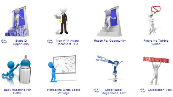 ภาพตัดปะเคลื่อนไหว 3 มิติสำหรับ PowerPoint