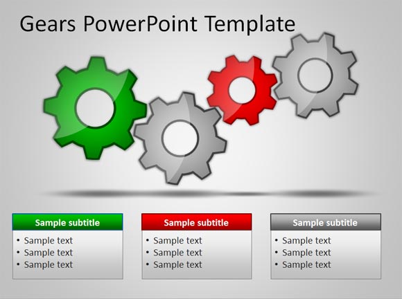 Шаблоны для презентаций powerpoint шестеренки