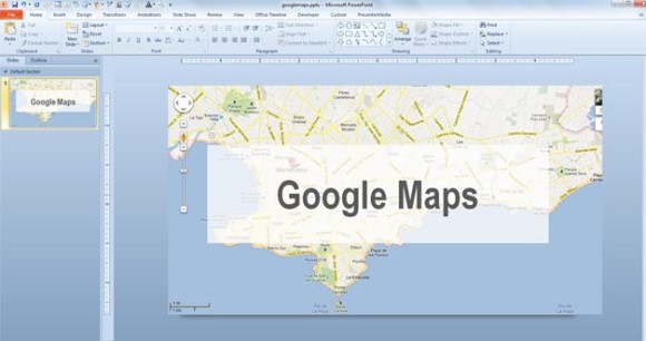 Powerpointで10プレゼンテーションをgoogleマップから地図を使用します