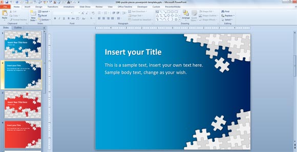 Downloaden Sie Kostenlose Puzzle Teile Powerpoint Vorlage Fur Prasentationen