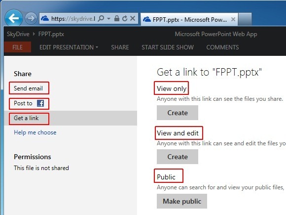 ดูแก้ไขและแบ่งปันนำเสนอออนไลน์การใช้ PowerPoint Web App