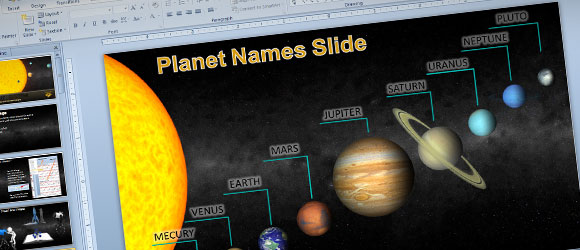 Animasi Tata Surya Powerpoint Template Untuk Sains Amp Astronomi Presentasi