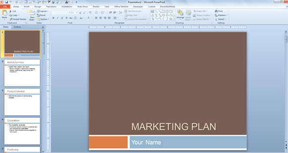 Kostenlose Marketing Plan Vorlage Fur Powerpoint Prasentationen