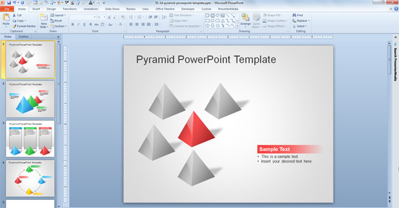 Kostenlose 3d Pyramide Vorlage Fur Powerpoint Prasentationen