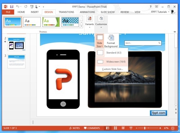 Changing Your Slide Orientation in PowerPoint 2013