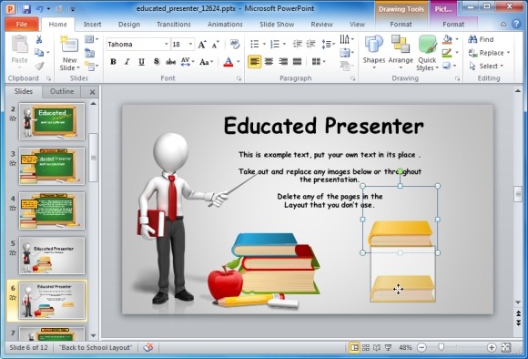 Animierte Tafel Schablone Fur Educational Powerpoint Prasentationen