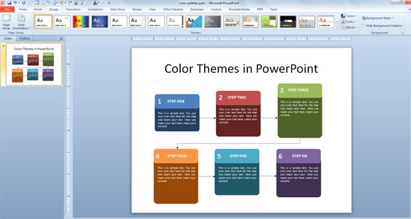 Цветовая схема в powerpoint это