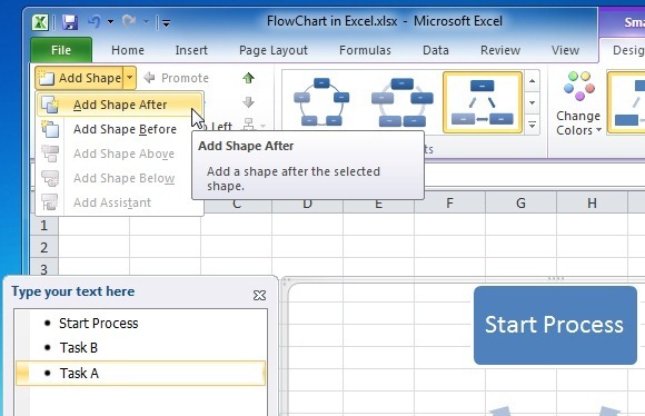 Add Shapes To Flowchart