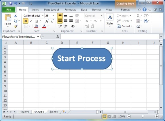 Generate Flowchart Shape in Excel