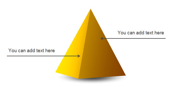 Powerpoint 2010の中でシンプルな3dピラミッドを作成します