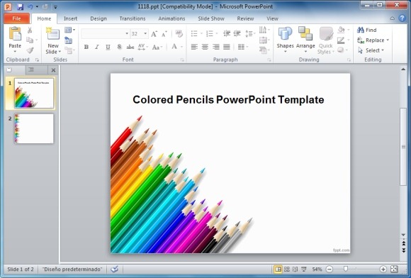 Colored Pencils PowerPoint Template