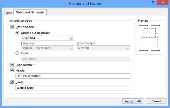 Cara Tambah Header dan Footer Untuk Slide di PowerPoint 2013