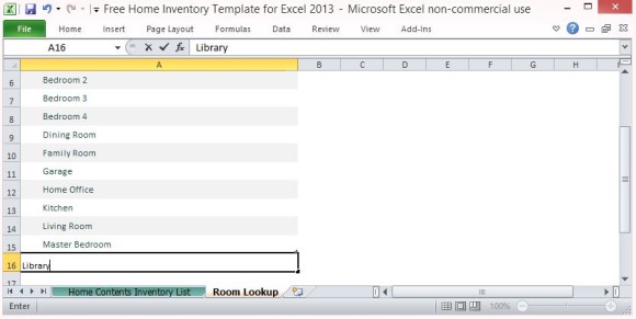 Excel Home Inventory Template from www.homeppt.com