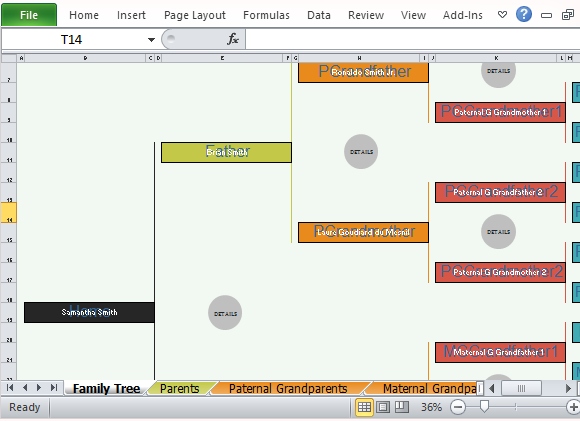 Créer-un-Belle-famille-Tree en Excel