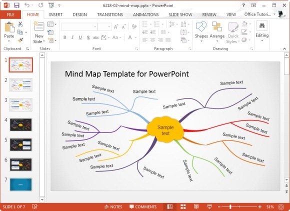 creative mind map template for microsoft powerpoint