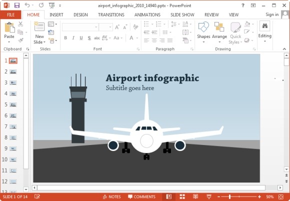 アニメーションの空港powerpointのテンプレート アニメーションの空港powerpointのテンプレート