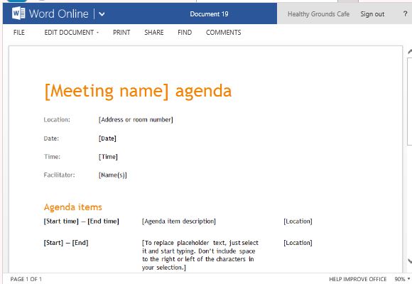 Business Meeting Agenda Vorlage Fur Word Online Business Meeting Agenda Vorlage Fur Word Online