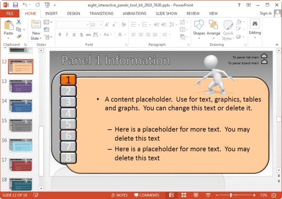 Шаблон интерактивной презентации powerpoint