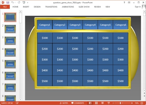 jeopardy powerpoint template