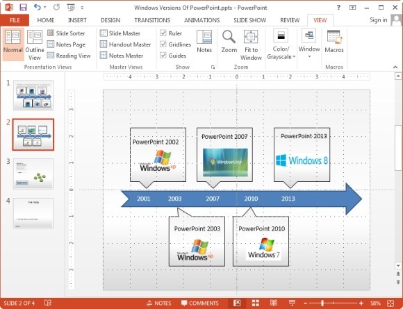 パワーポイント2013でグリッド線とガイドを使用して、 using gridlines and guides in powerpoint 2013