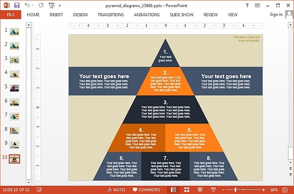 Диаграмма пирамида в powerpoint