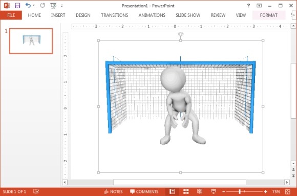 アニメーションサッカー脚本powerpointのテンプレート