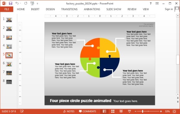 Puzzle diagram for PowerPoint