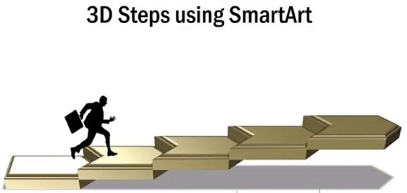 How to create 3D staircase in PowerPoint