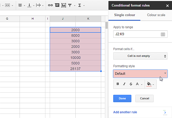 Cara Tambah Conditional Formatting di Google Spreadsheet