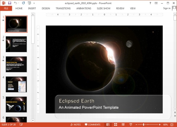 Animierte Eclipse-Powerpoint-Vorlagen