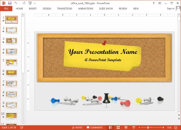 Animasi Office & Schoolwork PowerPoint Template