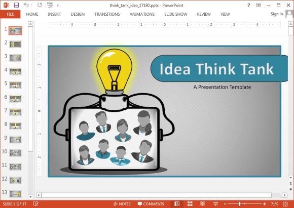 Template PowerPoint Idea animasi