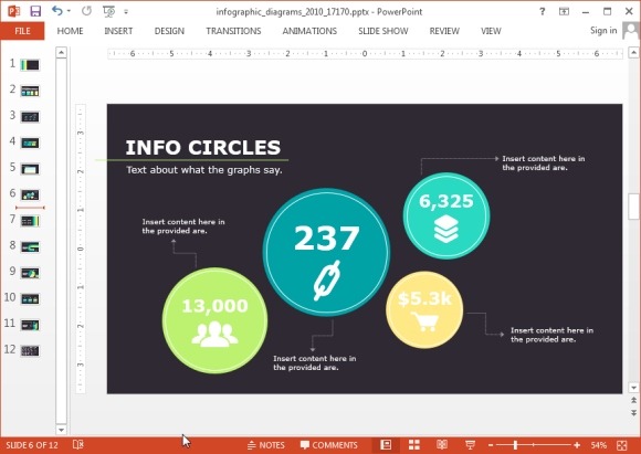 Animasi Infographic Diagram pembuat Template Untuk PowerPoint