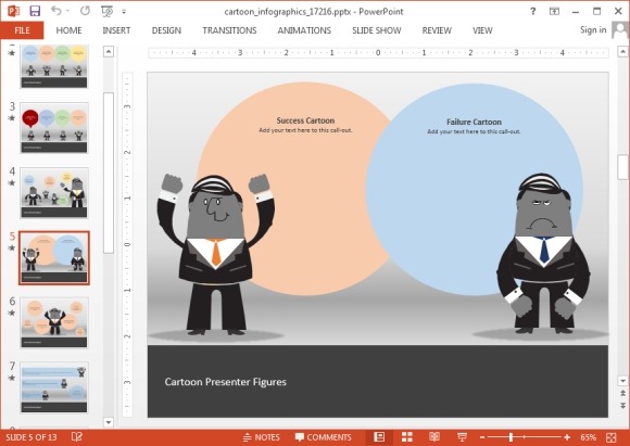 Template Cartone Animato Infografica Powerpoint