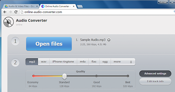 Mengkonversi file mp3 dari Google Drive