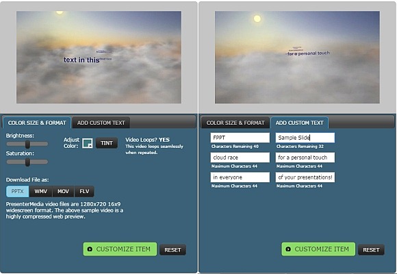 PowerPoint için Hareketli Bulutlar video Arkaplan Şablonları